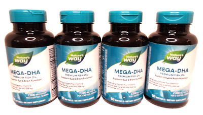 Nature's Way MEGA-DHA PREMIUM FISH OIL, 2,000 mg, 240 Total (Exp. 06/30/26)