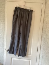 Famous Wear Unisex Gray Solid Knit Medical Scrub Pants Polyester 5XL BNWT