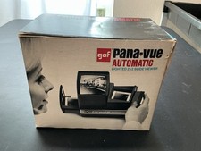 GAF Pana-Vue Automatic Lighted 2x2 Slide Viewer Vintage w/Power Cord  Box Works