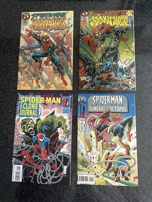 Spider-man: Maximum Clonage Alpha 1; Maximum Clonage Omega 1; and 2 other comics
