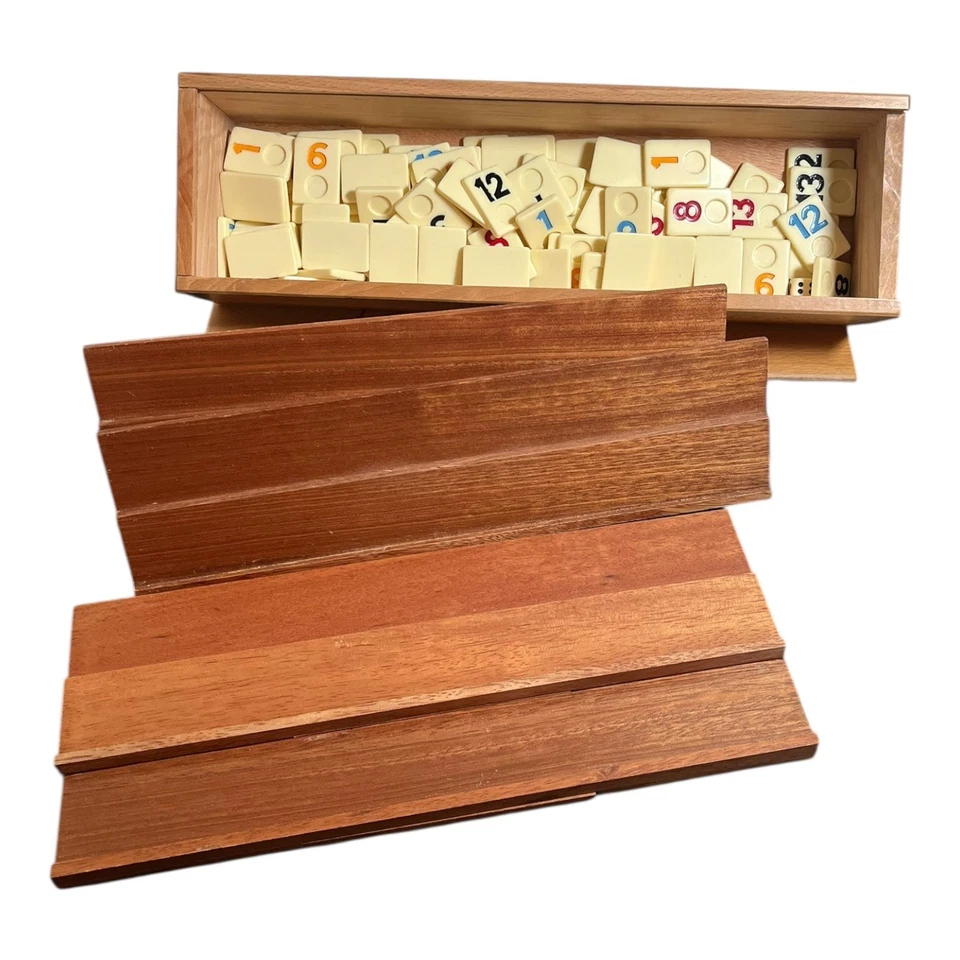 Vintage Rummy Tile Game – Complete - Rummy Travel Game Wooden Box - Image 2 of 4