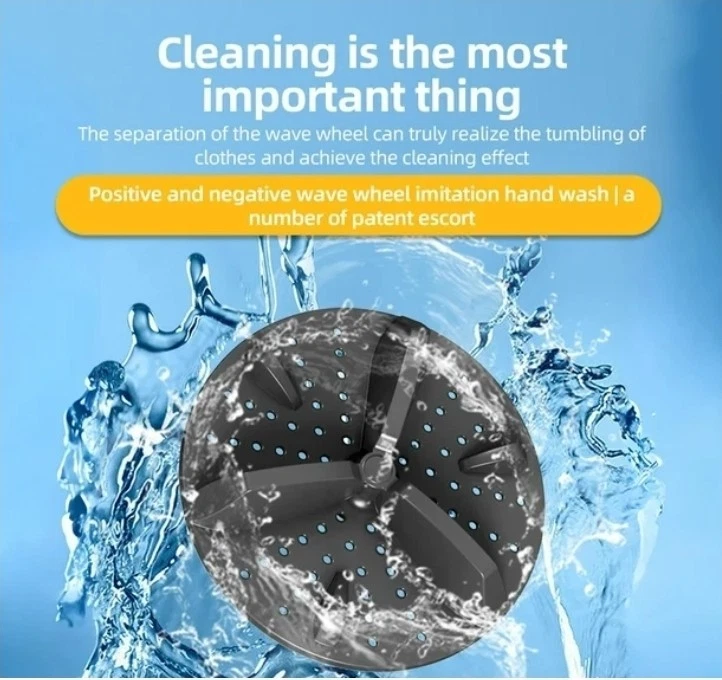 Mini Washing Machine - 3.8L Capacity, Ozone & Blue Light Sterilization by BUMAI - Image 4 of 4