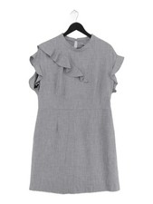 Oliver Bonas A-Line Midi Dress UK14 in Grey