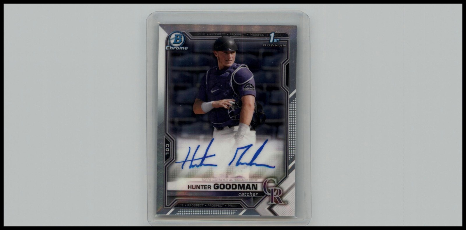 2021 Bowman Draft #CDA-HG Hunter Goodman Chrome Draft Pick Autographs