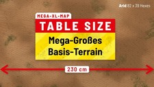 Arid – Basisterrain für BattleTech - Play Mat - Battlemap - Hex Map MegaXL