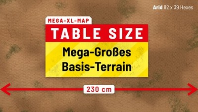 Arid   Basisterrain für BattleTech - Play Mat - Battlemap - Hex Map MegaXL