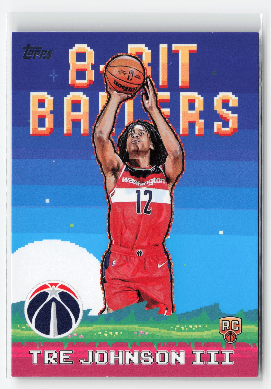2025-26 TOPPS 8-BIT BALLERS TRE JOHNSON #8B-36 RC WIZARDS