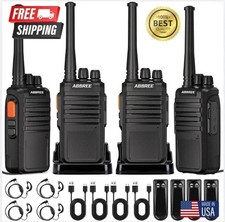 4 PACK Long Range Walkie Talkie 100 Mile Two Way Radio Charge Headset Waterproof