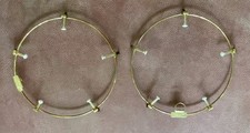 Set Of 2 Van Hygan & Smythe Brass Plate Holders - Approx. 8” Plate
