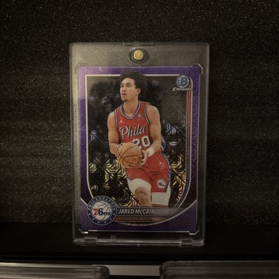 2025-26 Bowman Chrome Jared McCain BCV-65 Purple /250 76ers