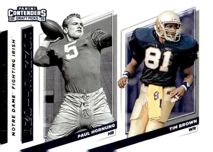 2019 Panini Contenders Draft Picks Collegiate #13 Paul Hornung / Tim Brown