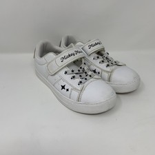 Disney Shoes Kids Size 2 White Mickey Mouse Star Strap Sneakers Casual