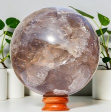 XL 22 CM Dunkelbraun Rauchquarz Kristall Metaphysischer Stein Heilkugel