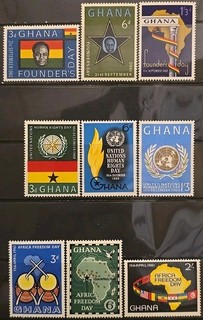 Ghana MH Scott 86 94 Founders Human Rights African Freedom 1960 1961 F VF Sets