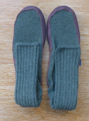 Men's Acorn Wool Leather Slipper Socks Forrest Green XL  10 1/2 - 11 1/2  NEW
