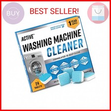 Washing Machine Cleaner Descaler 24 Pack - Deep Cleaning Tablets For HE Front Lo