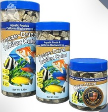 Freeze Dried Tubifex Worms Cubes 1oz Fish Food Cichlids Discus Bettas