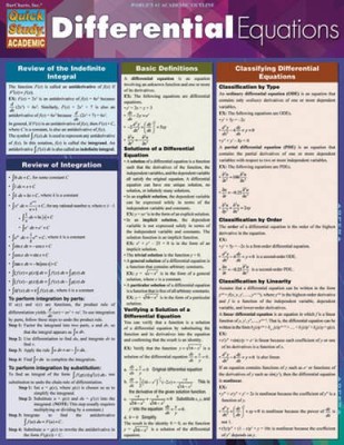 Differential Equations (Quick Study: Academic) - Cards - VERY GOOD