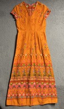 Vintage 70s Ja-Na Hawaii Maxi Dress Boho Muumuu Floral Hippie Festival Hawaiian