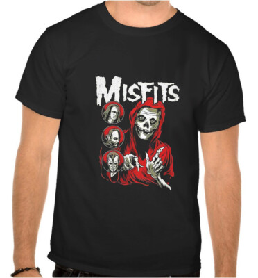 Misfits Logo Rock Music SCHWARZE T-Shirt - 1080