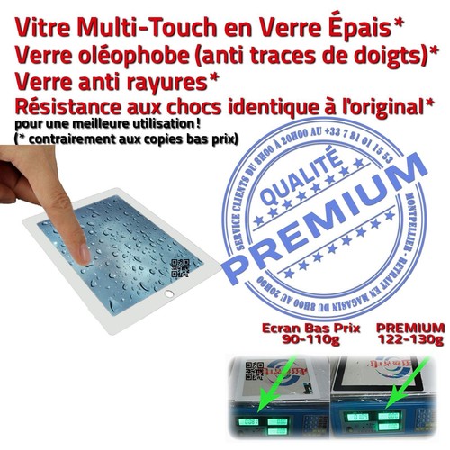 Vitre Ecran Tactile iPad 4 A1459 Blanc Assemblée Home Pré-monté Adhésif PREMIUM - Photo 3/5