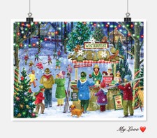 Winterfest - DIY Chart Counted Cross Stitch Patterns Needlework DMC Color 14 CT