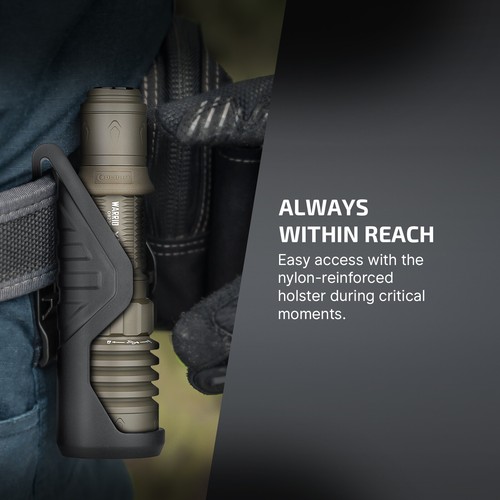 Warrior X 4 USB-C and MCC Rechargeable Tactical Flashlight With Holster EDC - Picture 10 of 14