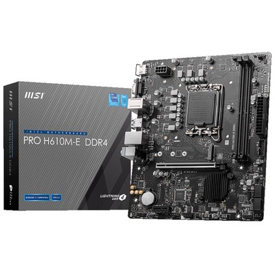 MSI Pro H610M-E DDR4, Intel H610 Mainboard - Sockel 1700, DDR4