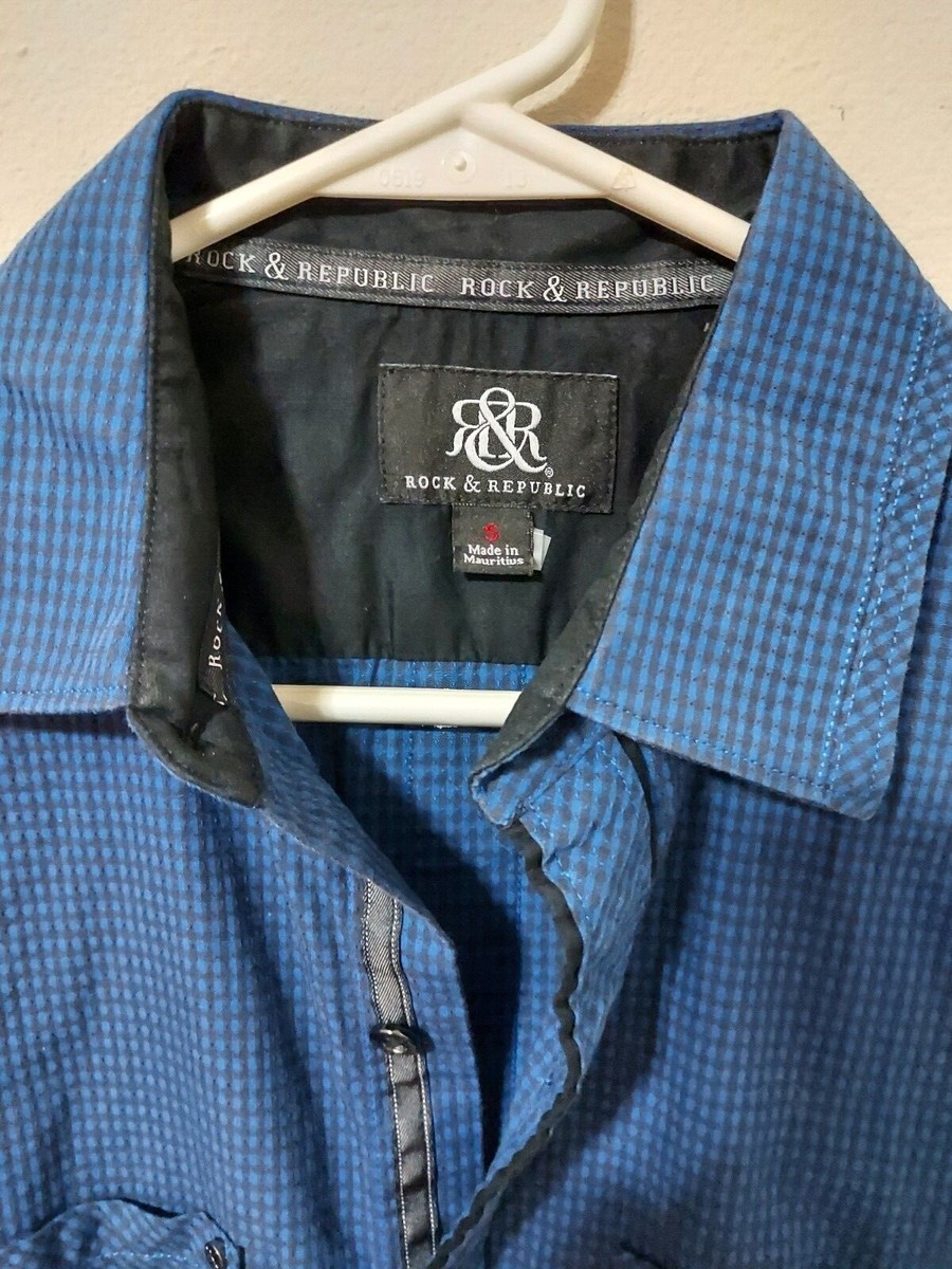 rock and republic dress shirts Big & Tall Rock & Republic Plaid Roll-Tab Flannel Button-Down Shirt