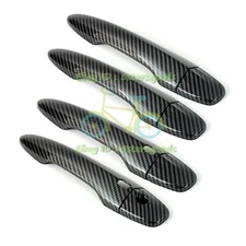 For 2014-2024 Infiniti Q50 Glossy Carbon Fiber Smart Side Door Handle Cover Trim
