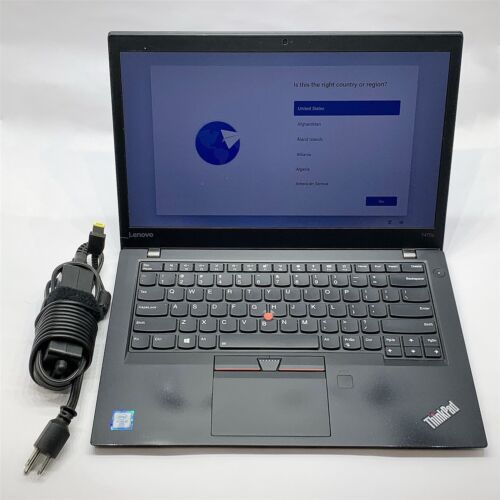 Lenovo ThinkPad T470s Laptop i5 6300U 2.40GHZ 14" FHD 8GB 256GB M.2 Windows 11