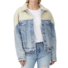 Denim Trucker Jean Jacket Sherpa Women M-xxl Plus Size Stretch Vtg 80s Style New