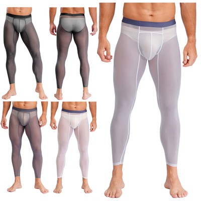 Men Pants Bottoms Sweatpants Sports Trousers Elastic Waistband Tights Athletic