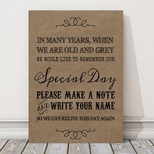 A4 Guest Book Wish Tree Table Sign for Wedding Classic BUY 2 GET 1 FREE FF