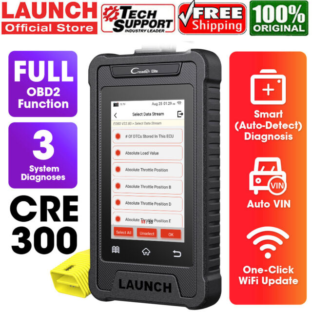 LAUNCH CRE300 Auto OBD2 Scanner Full Code Reader Engine ABS SRS Diagnostic Tool
