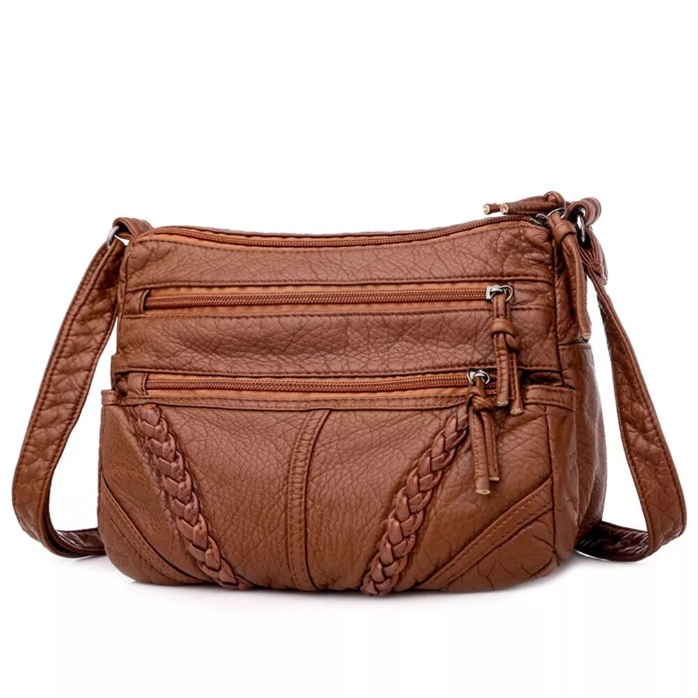 Leather crossbody cheap work bag