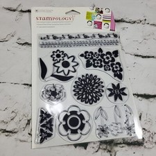 Autumn Leaves Clear Stamps FLOWERS BORDERS Stampology Scrapbooking New