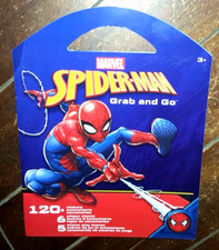 Grab Go SPIDER-MAN w/120 Stickers/5 Play Scenes/6 Sticker Sheets