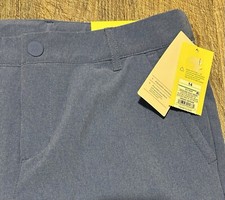 NWT All In Motion Boys' Golf Shorts Knee Length Quick Dry Gray Size 14 Blue