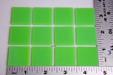 0126.50-12 THIN OPALESCENT SPRING GREEN 1" x 1" BULLSEYE GLASS 90 COE