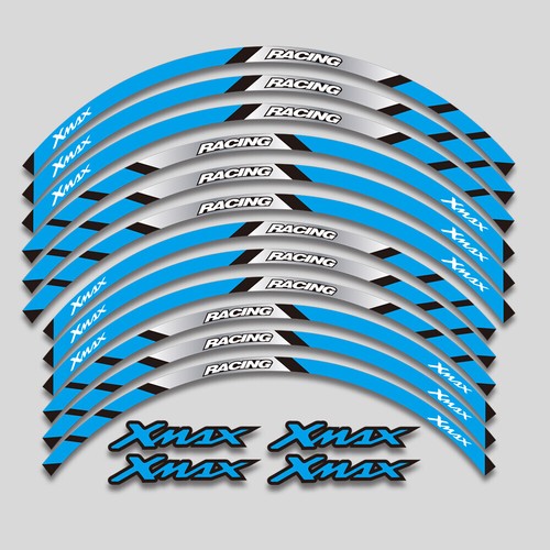 For Yamaha Xmax 300 Motorcycles Accessories Rim Pasters Wheel Decal Sticker #2 - Picture 9 of 12