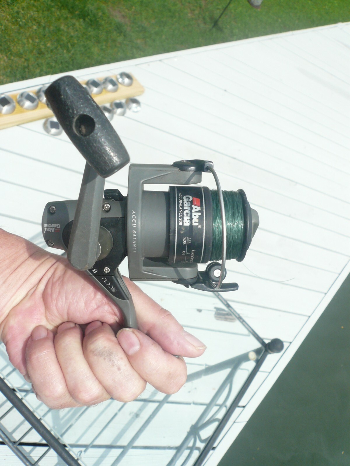ABU GARCIA ACCU-BALANCE SMALL SPINNING REEL  BEAUTY, WORKING PERFECTLY , CHEAP