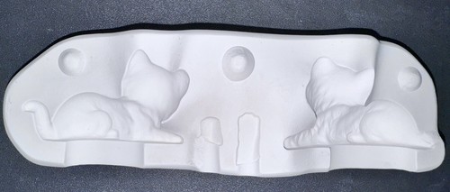 Molde de fundición antideslizante de cerámica vintage Scioto S-588 gatitos acostados - Imagen 3 de 7