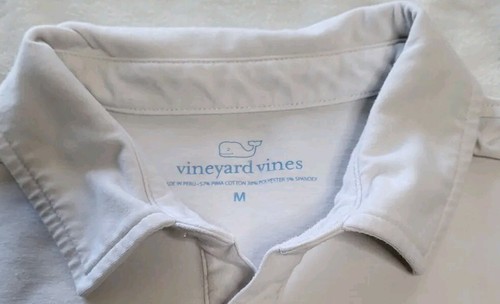 Vineyard Vines Men's Short/Long Sleeve Polo Shirts White,Blue SZ. M Lot 3, As Is - Picture 7 of 20