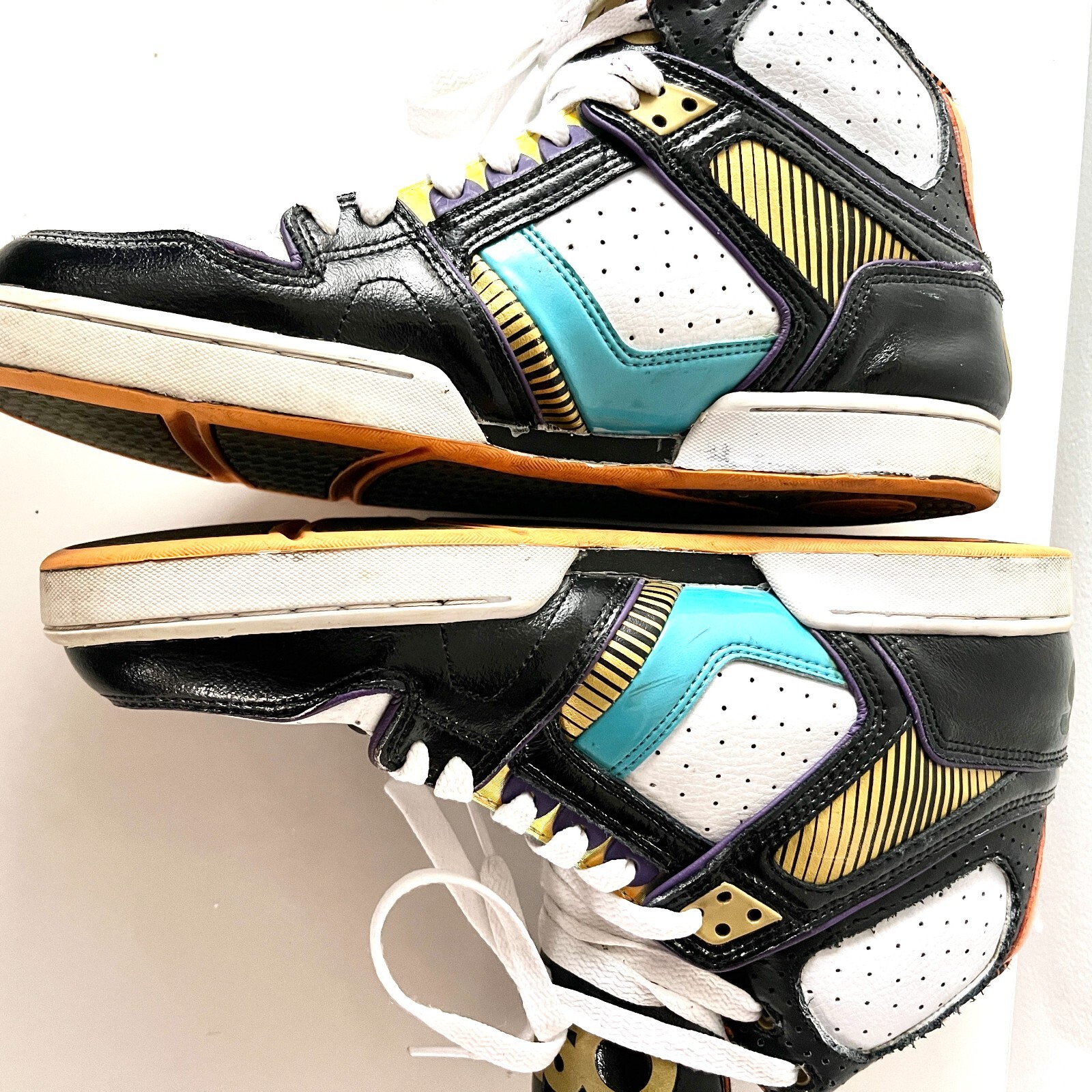 Osiris Bronx Skate Shoes Mens Size 11.5 White Hi Retr… Gem