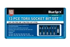 Blue Spot Tools 13 PCE Torx Socket Bit Set (T8-T70) 01503