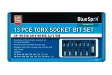 Blue Spot Tools 13 PCE Torx Socket Bit Set (T8-T70) 01503