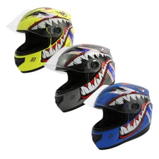 DOT Motorcycle Youth Kids Full Face Motocross Helmet Clear Visor Dirt Bike M-XXL