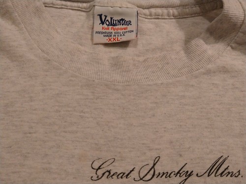 Vintage 90s Great Smokey mountain graphic Gray t shirt size 2XL made in the USA - Picture 4 of 11