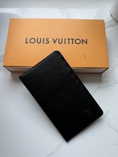 Authentic Louis Vuitton Epi Portefeuille Brazza Wallet Black M60622 LV 5941I